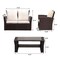 Moootto 4-Pieces PE Rattan Wicker Outdoor Patio Furniture Set TBZOKX-N12BNHY - alternate 2